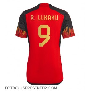 Belgien Romelu Lukaku #9 Hemma Matchtröja VM 2022 Kortärmad